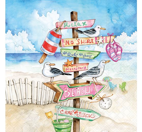 Serviette "Seaside Signs"
