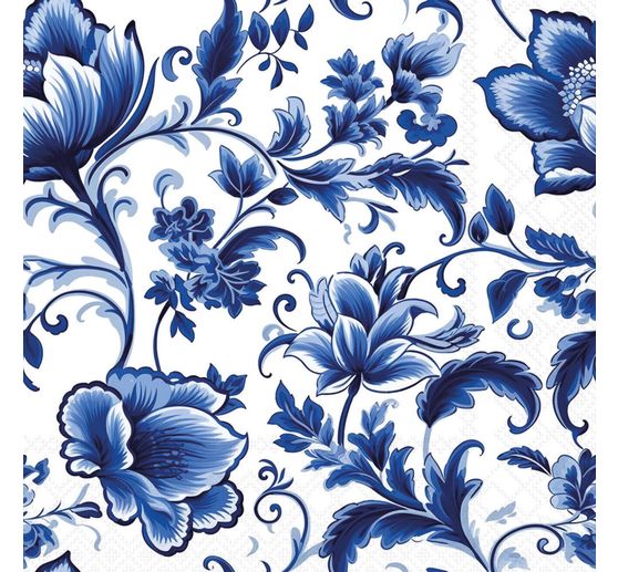 Serviette "Delft blue Florals"
