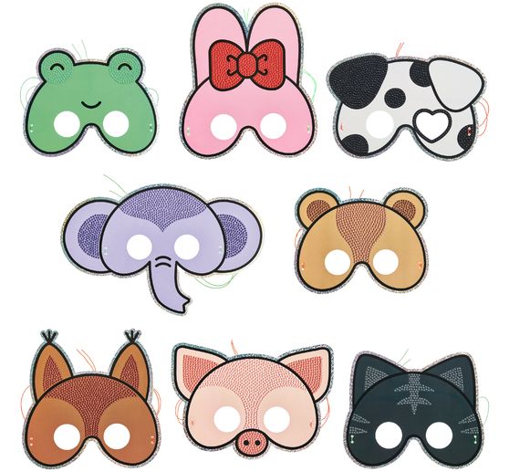 Diamond Painting Set "Tiermasken"