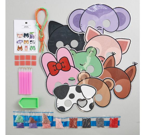 Diamond Painting Set "Tiermasken"