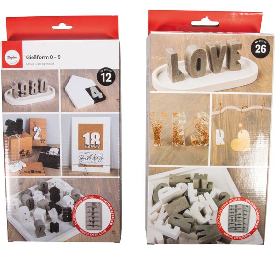 Set de moules en silicone &laquo; ABC & 0-9 &raquo;