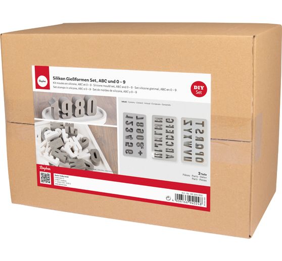 Set de moules en silicone &laquo; ABC & 0-9 &raquo;
