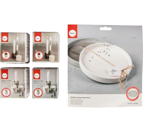 Set de moules en silicone &laquo; Bougeoir avec coupelle &raquo;