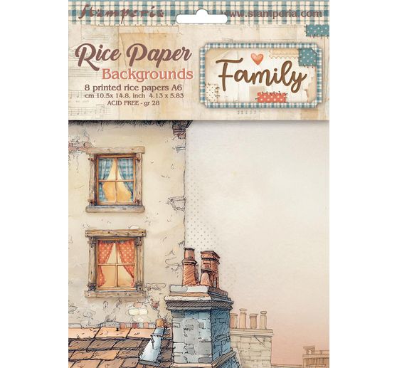 Motief strozijde backgrounds "Family", set van 8