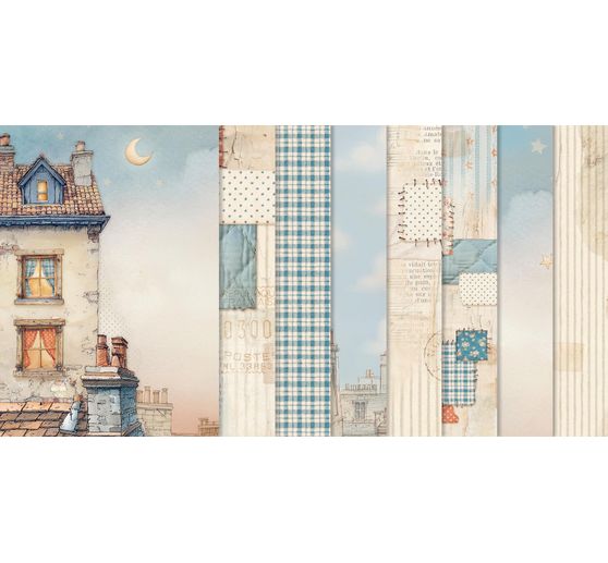 Motief strozijde backgrounds "Family", set van 8