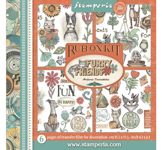 Assortiment de Rub On &laquo; Furry Friends &raquo;