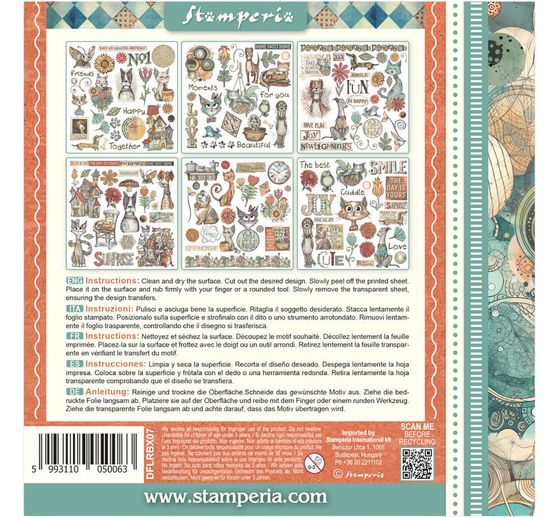 Assortiment de Rub On &laquo; Furry Friends &raquo;