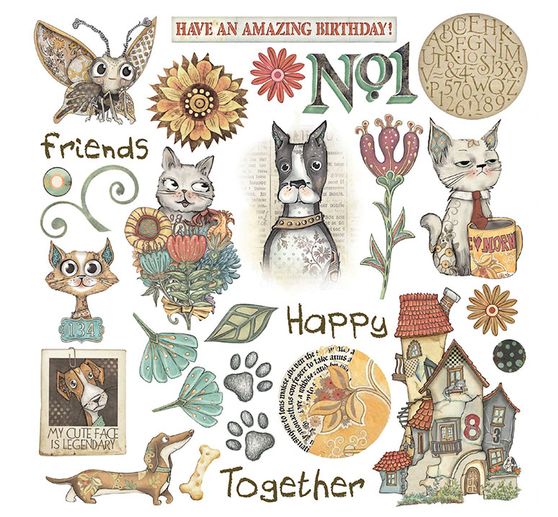 Assortiment de Rub On &laquo; Furry Friends &raquo;