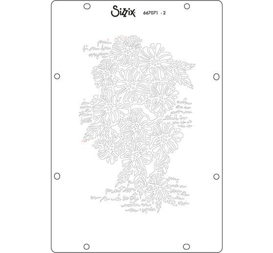 Sizzix Stencil Set "Botanicals", 4 St&uuml;ck