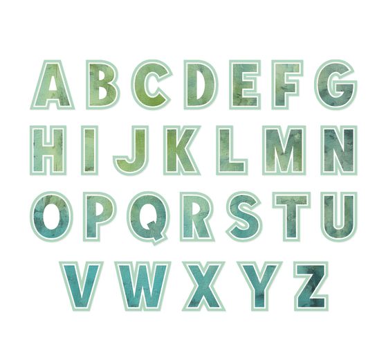 Sizzix Thinlits Ponssjabloon "Alphabet by 49 and Market"