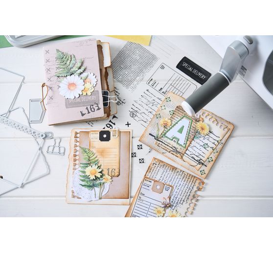 Sizzix Framelits Stanzschablone und Clear Stamps "Creative Combos by 49 & Market