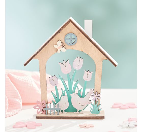 VBS Houten bouwpakket motief huis "Lente ontwaken"