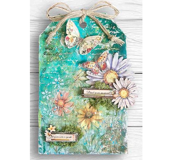 Sjabloon "Daisy Art - Letter and Butterfly"