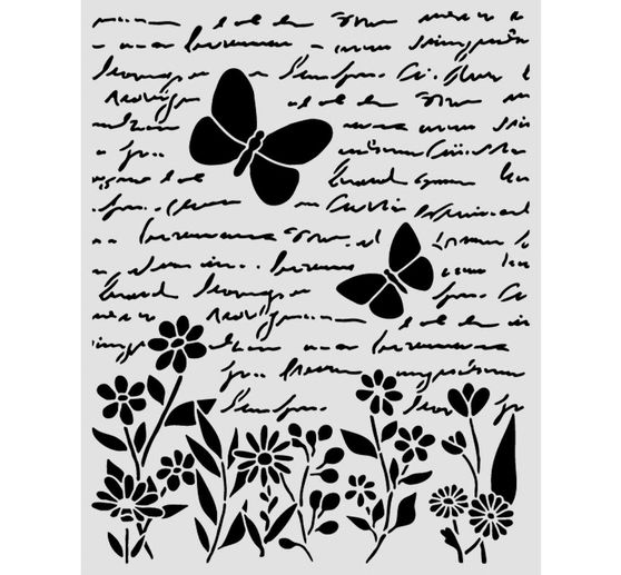 Sjabloon "Daisy Art - Letter and Butterfly"