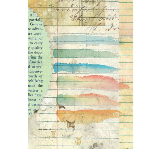 Motiv-Strohseide Backgrounds "Daisy Art", 8er-Set