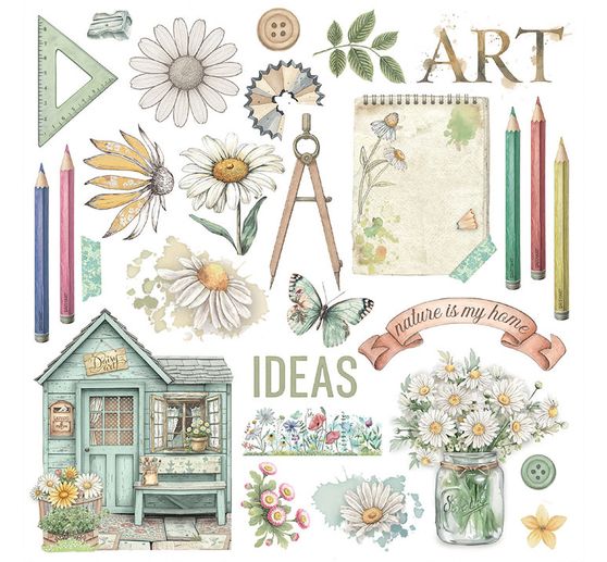 Assortiment de Rub On &laquo; Daisy Art &raquo;