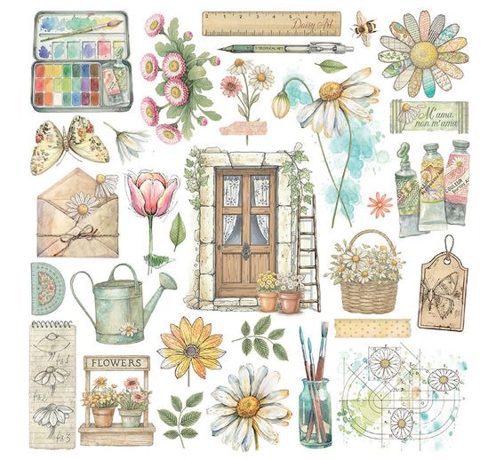 Assortiment de Rub On &laquo; Daisy Art &raquo;