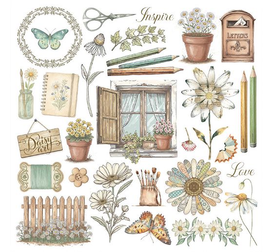 Assortiment de Rub On &laquo; Daisy Art &raquo;