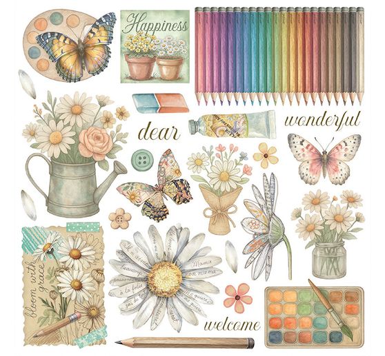 Assortiment de Rub On &laquo; Daisy Art &raquo;