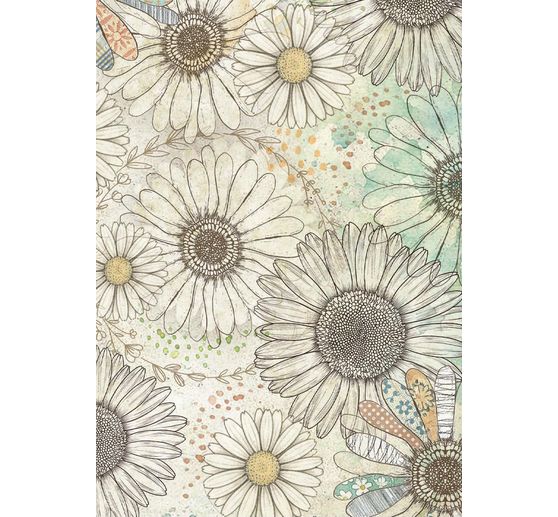 Assortiment de soies de paille &agrave; motifs &laquo; Daisy Art &raquo;, set de 8 pi&egrave;ces
