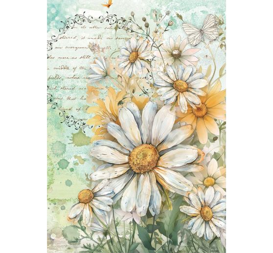 Assortiment de soies de paille &agrave; motifs &laquo; Daisy Art &raquo;, set de 8 pi&egrave;ces