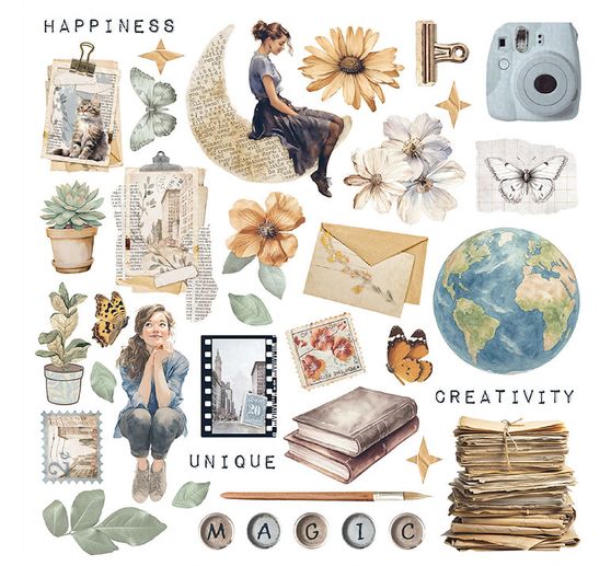 Rub On assortiment "Secret Diary"