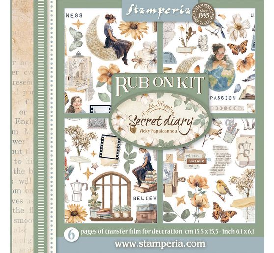 Rub On assortiment "Secret Diary"