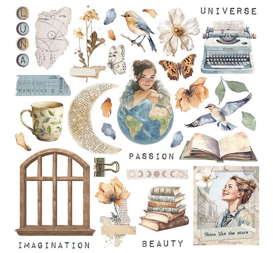 Rub On assortiment "Secret Diary"