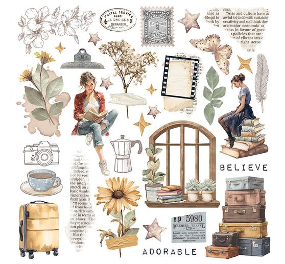 Rub On assortiment "Secret Diary"