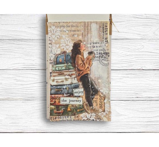 Motiv-Strohseide Backgrounds "Secret Diary", 8er-Set