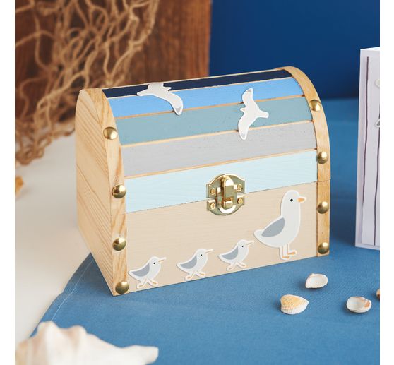 Coffre bomb&eacute; &agrave; garniture clout&eacute;e VBS