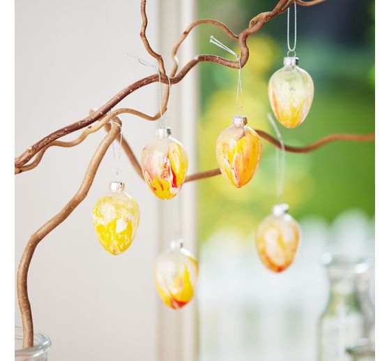 VBS Glazen eieren, 6 stuks