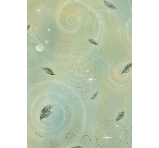 Soie de paille &agrave; motifs backgrounds &laquo; A New Beginning &raquo;, set de 8 pi&egrave;ces