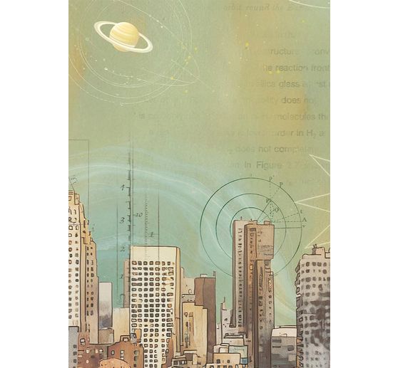 Soie de paille &agrave; motifs backgrounds &laquo; A New Beginning &raquo;, set de 8 pi&egrave;ces