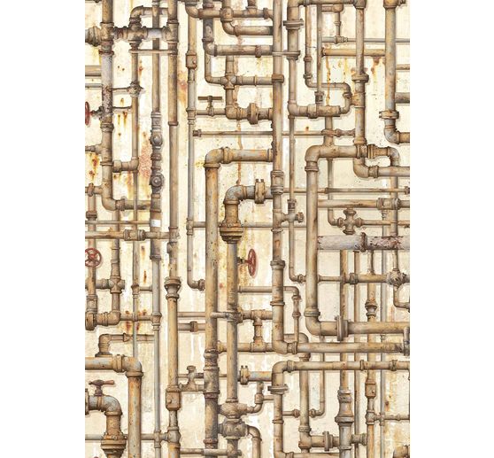 Soie de paille &agrave; motifs backgrounds &laquo; A New Beginning &raquo;, set de 8 pi&egrave;ces