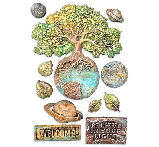 Silicone mould A5 "A New Beginning - Planets"