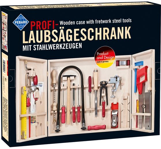 Armoire professionnelle pour d&eacute;coupe &agrave; la scie &agrave; chantourner, 33 pi&egrave;ces