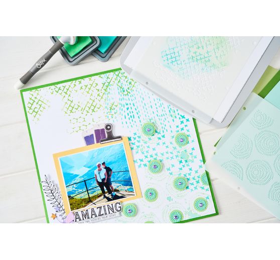 Sizzix Stencil Set "Stitched Florals"
