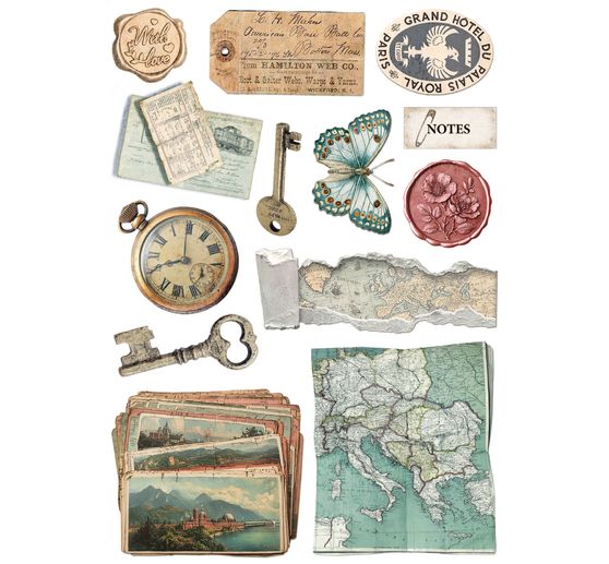 Assortiment de soies de paille &agrave; motifs &laquo; Eastern Journey &raquo;, set de 8 pi&egrave;ces