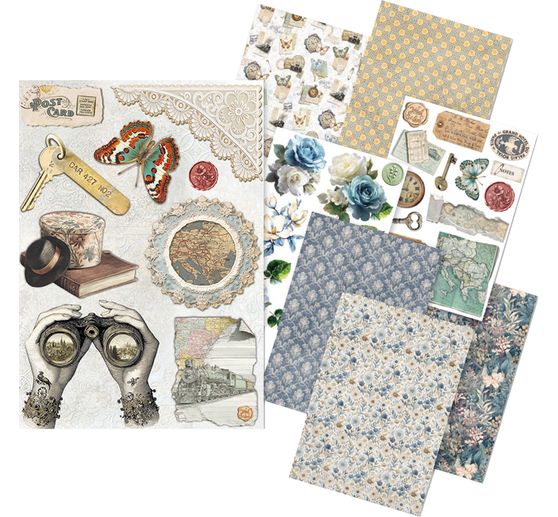 Assortiment de soies de paille &agrave; motifs &laquo; Eastern Journey &raquo;, set de 8 pi&egrave;ces