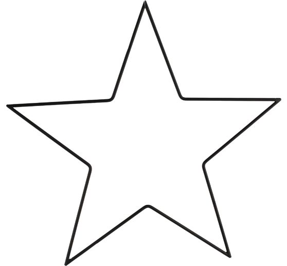 Metalen ring "Ster", Zwart