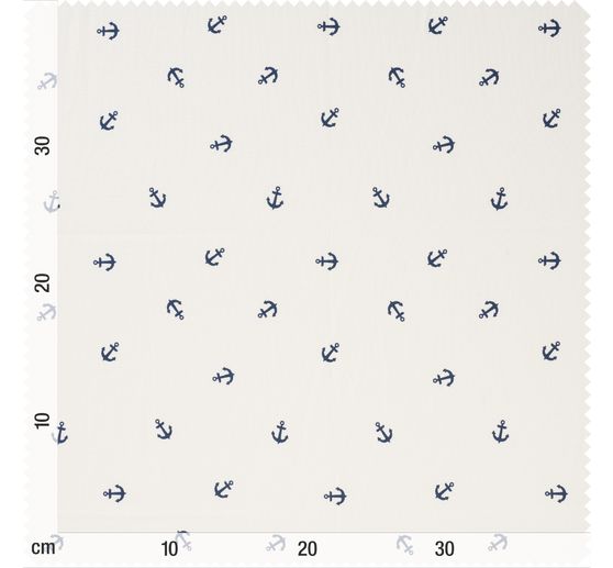 Tissu popeline de coton au m&egrave;tre &laquo; Ancre &raquo;