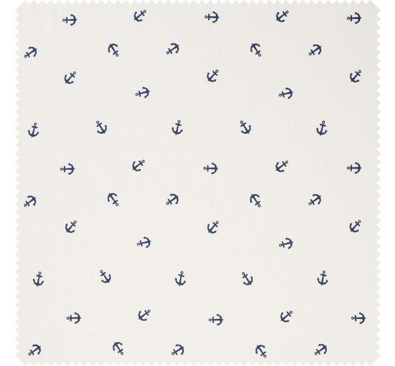 Tissu popeline de coton au m&egrave;tre &laquo; Ancre &raquo;