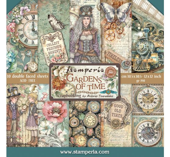 Scrapbook-Block "Gardens of Time"