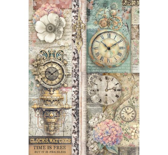 Motief strozijde assortiment "Gardens of Time", DIN A4, set van 6