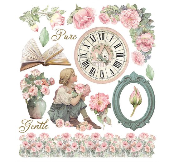 XL Rub On assortment "House of Roses"