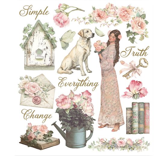 XL Rub On assortment "House of Roses"