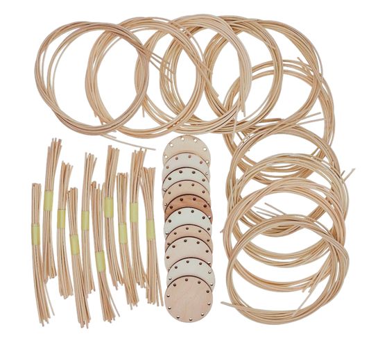 VBS XXL Knutselset rotan "Minimandje met handvat", 10 stuks