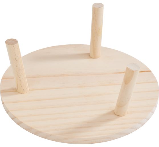 VBS Decorative wooden tray&nbsp;"Round", with feet