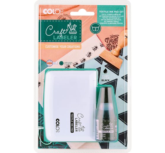 COLOP Craft Labeler Textile Stamp Pad Set